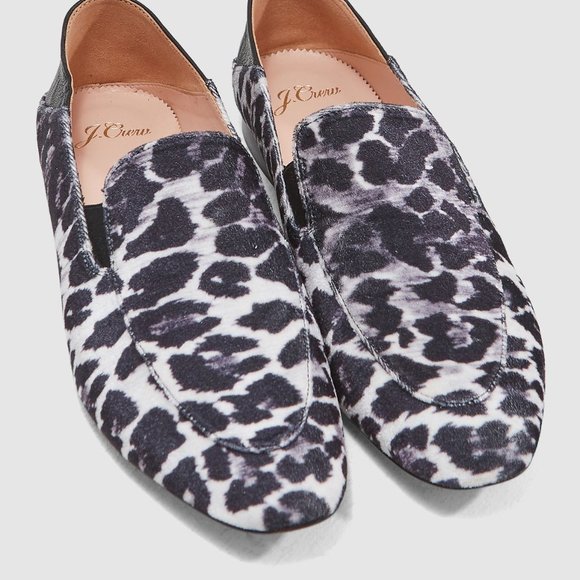 J Crew Velvet Leopard Lanie Loafer Size 6.5 Women's - Picture 3 of 3